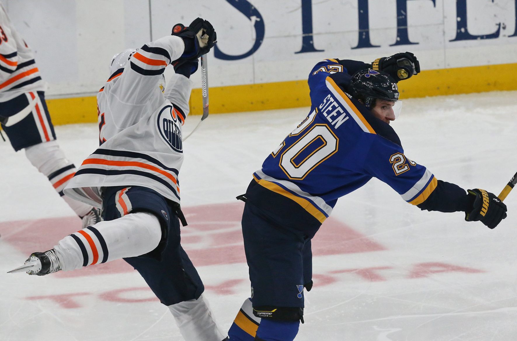The Blues take on the Oilers at the Enterprise Center
